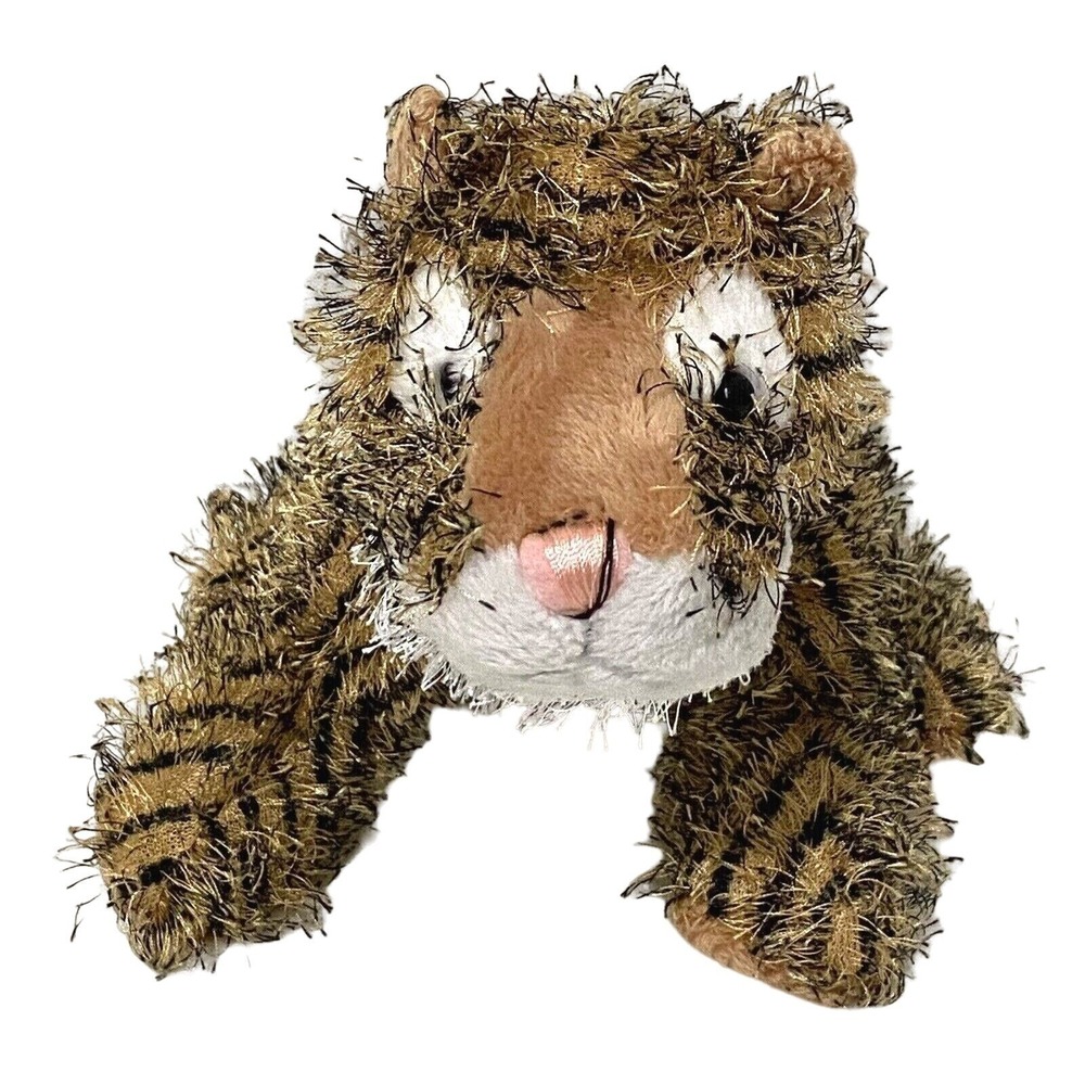 Vintage Y2K Ganz Webkinz Scruffy Bean Plush Tiger HMO32 Stuffed Animal 10"